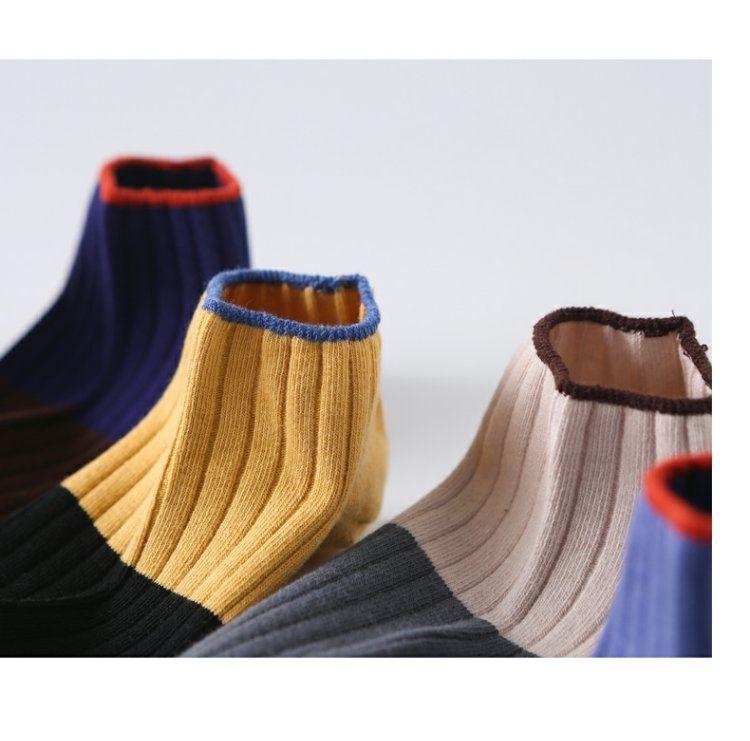 Product Introduction of Tất Nam, 10 Đôi, Thiết Kế Đơn Giản, Ống Ngắn, Tất Sọc, Thêu Kính, Tất Mắt Cá Chân Phong Cách Nhật Bản Menswear 8