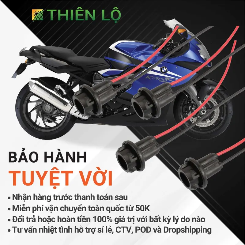 Đuôi đui gắn đèn xi nhan T1O đèn led t10 cao cấp phù hợp tất cả các đèn chân T10 của Thiên Lộ 4