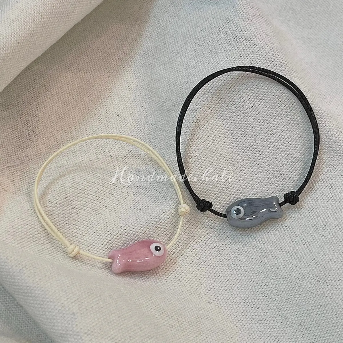 Phụ kiện vòng tay, dây chuyền cá mắt quỷ evil eye đầy đủ màu làm vòng cặp, vòng nhóm
