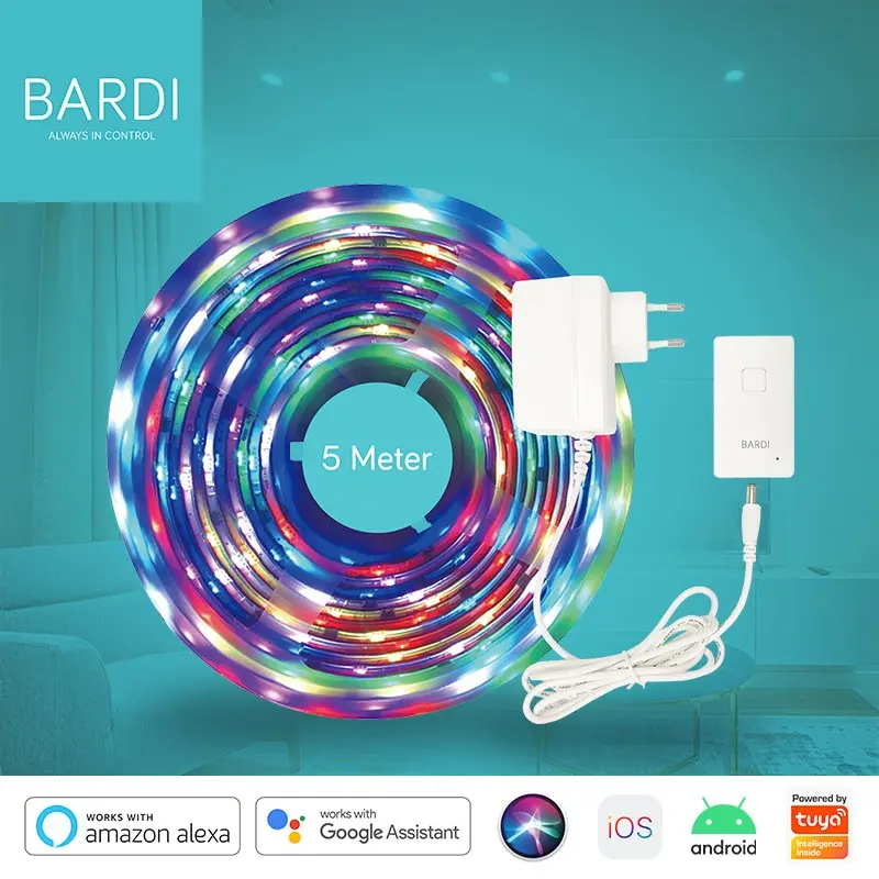 BARDI LED Flowing Strip 5M with Adaptor - Lampu LED Strip RGBWW