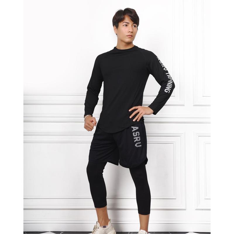 Product Introduction of Bộ Quần Áo Gym Nam ASRV Thun Co Giãn 4C Kết Hợp Quần Legging 2 lớp và Áo Gym Dài Tay Tập Gym Sport Trang Phục Tập Thể Dục Chạy Bộ Thể Dục 83
