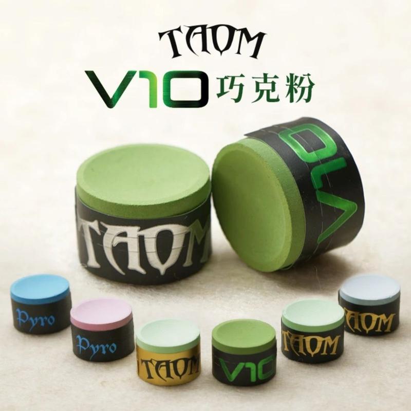 Taumm V10 Biliard Chalk Bột (Sản xuất tại Trung Quốc) TAOM V10 / Pyro / Mềm Biliard Chalk Tròn Xanh / Xanh / Hồng Snooker chuyên nghiệp Chalk Bể bơi Biliard Thiết bị