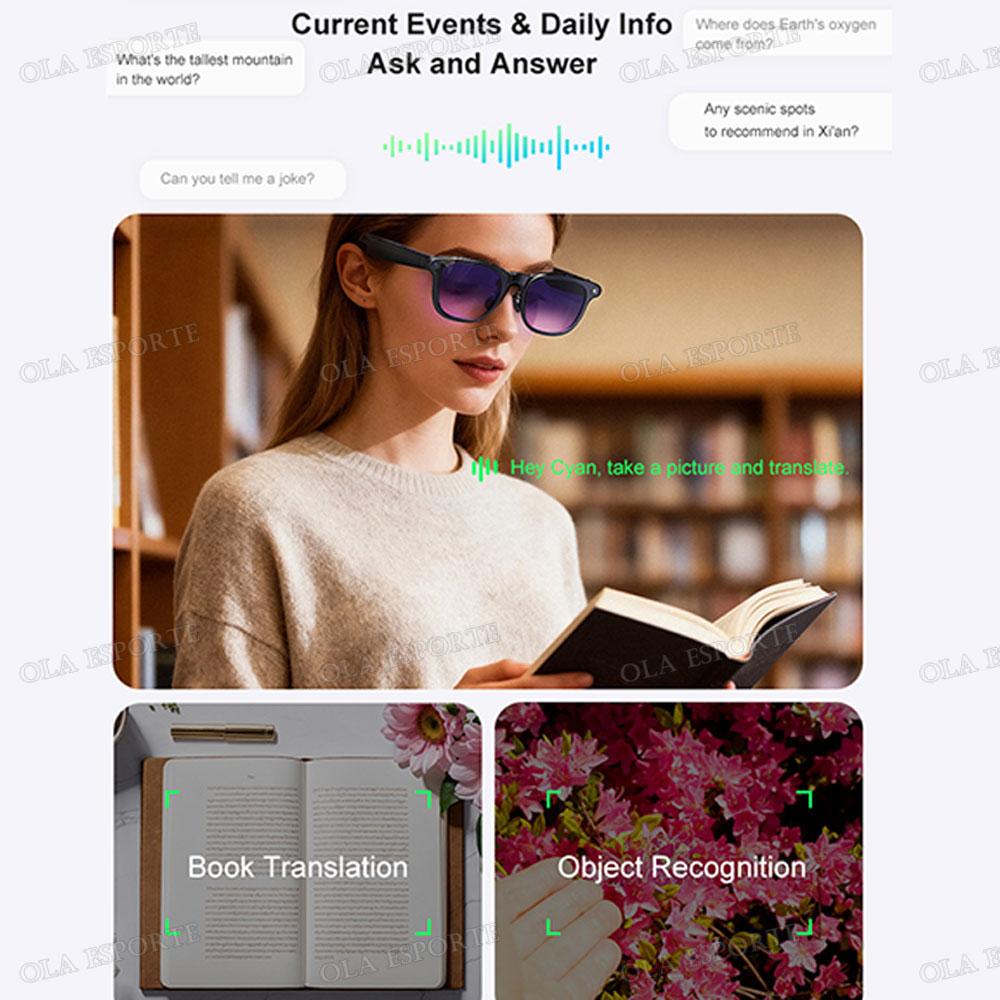 New 8K AI Smart Glasses With 100MP Camera Chat GPT Touch Sport Sunglasses Bluetooth Call Video Music Player For Men Women 2025 - Image 4