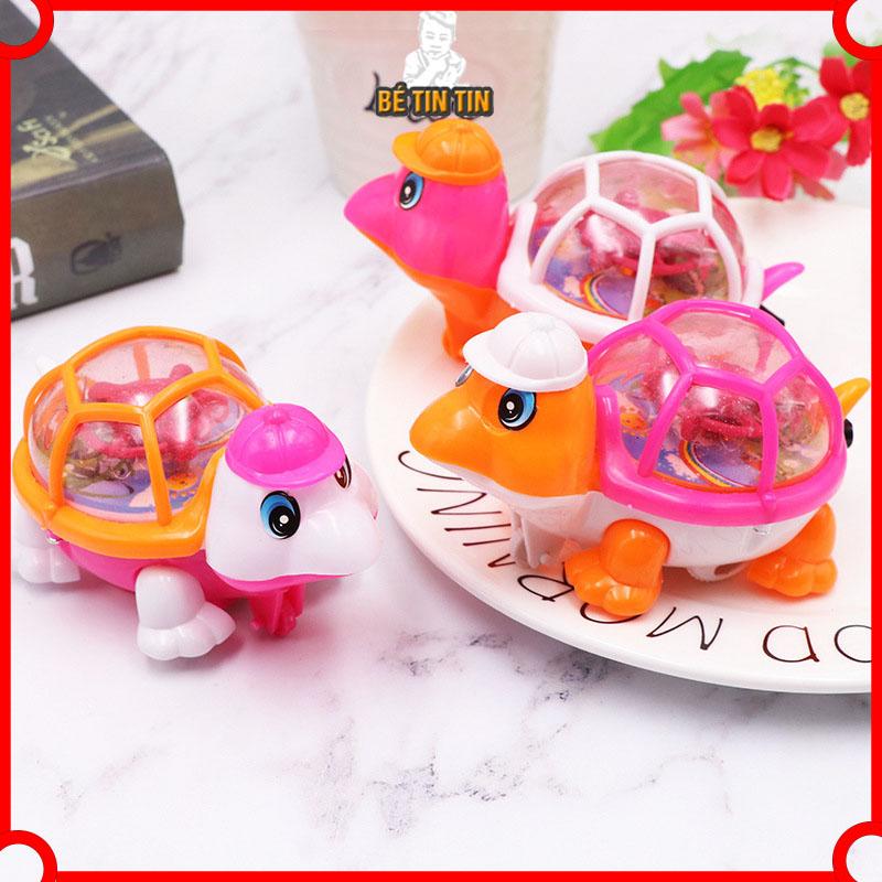 Rùa con đáng yêu chạy cót có đèn sáng trên lưng, kiểu dáng cute màu sắc bắt mắt dành cho bé