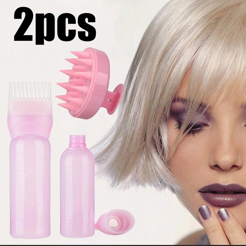 Product Introduction of 160ML Hair Dye Applicator Bottles Portable Hair Roots Massager Plastic Dyeing Shampoo Bottle Oil Comb Brush Hair Coloring Tools 10