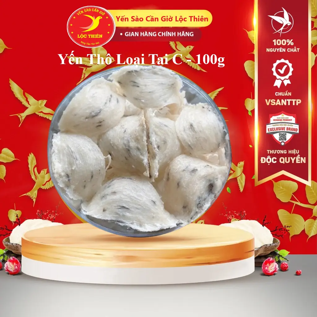 Tổ Thô Tai BC Nguyên Chất Ít Lông [ Hộp 100g/50g/25g/10g ] [Có Quà Chưng] YẾN SÀO CẦN GIỜ LỘC THIÊN Food