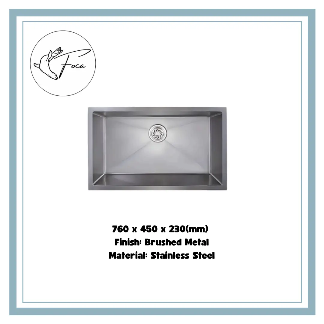 Foca 760MM Brushed Metal Stainless Steel Sink FPL-BS-SW760S