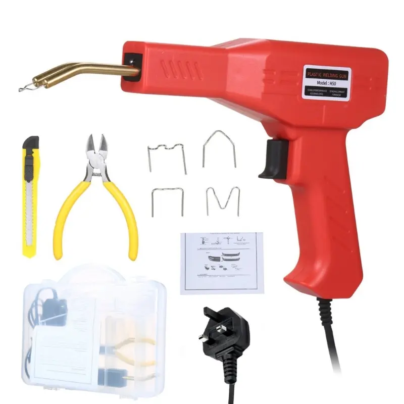 Professional Plastic Welder Machine Car Bumpers Repair Kit, Hot Stapler Kit