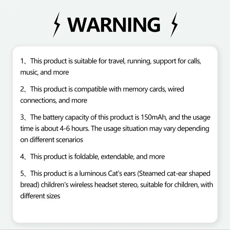 Cartoon Ear Design Foldable Wireless Headphone, Over-Ear Wireless Gaming Earphone, Portable Folding Noise Cancelling Headset for Home Outdoor, Audio Device, Pink Earphones 2