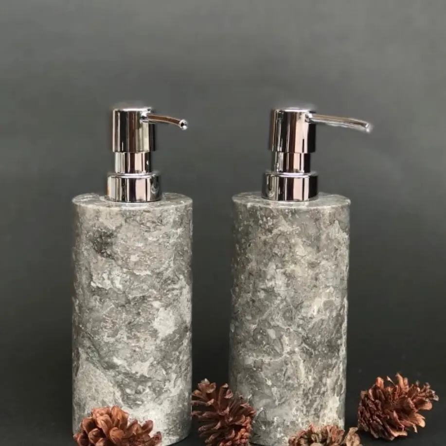 Dispenser soap grey marble / Tempat sabun cair marmer abu