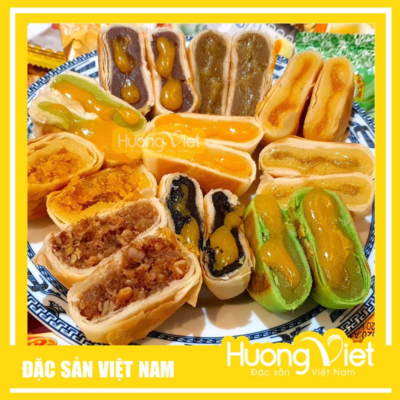 Combo 10 bánh pía kim sa mini 10 vị khác nhau, bánh pía Tân Huê Viên, đặc sản Sóc Trăng