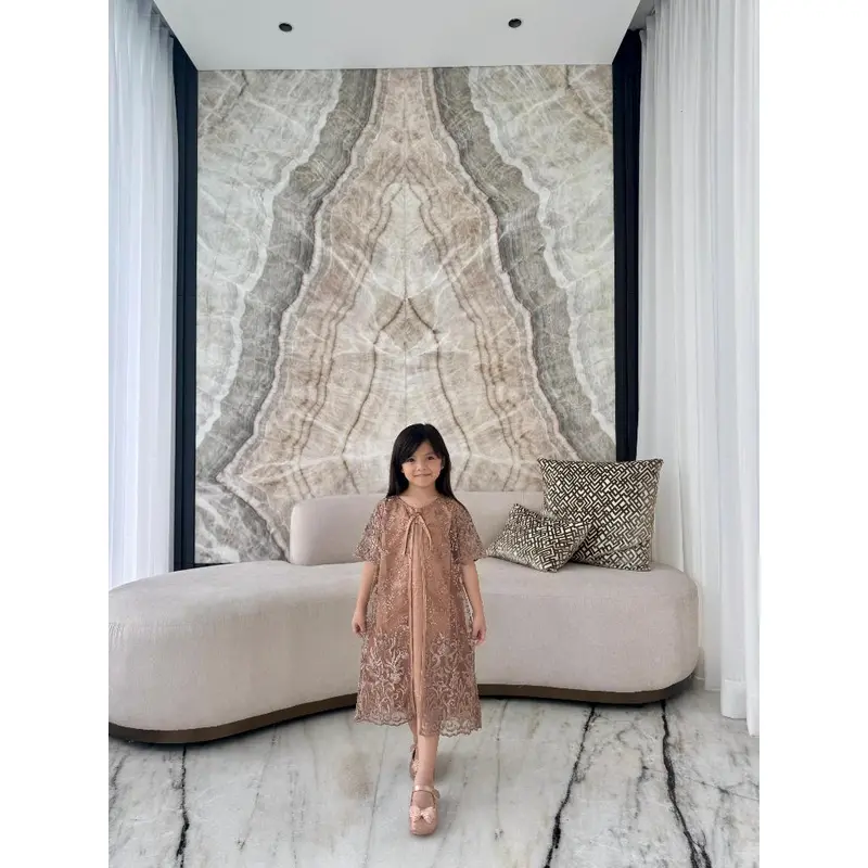 Dress Anak Daisy 6 7 8 9 Brokat Tulle Tile Bordir Glitter / Dress Pesta Anak 6 7 8 9 Tahun 1