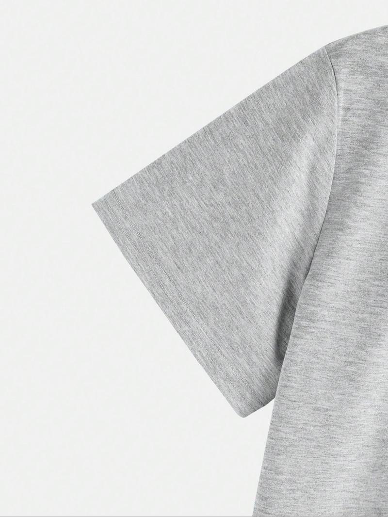 Product Introduction of Men's Regular Fit Shark Print Round Neck Tee, Casual Short Sleeve T-shirt for Daily Wear, Men's Summer Clothes 3