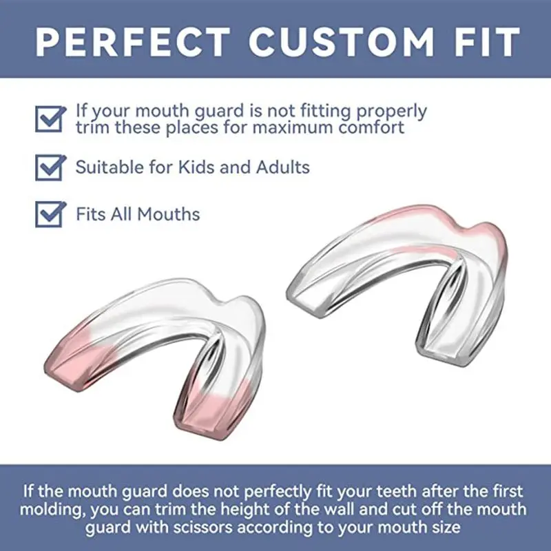 4pcs Sports Mouth Guard For Adults/Kids, Teeth Protective Gear For Boxing, Kickboxing, Karate, Taekwondo, Fighting, Training 4
