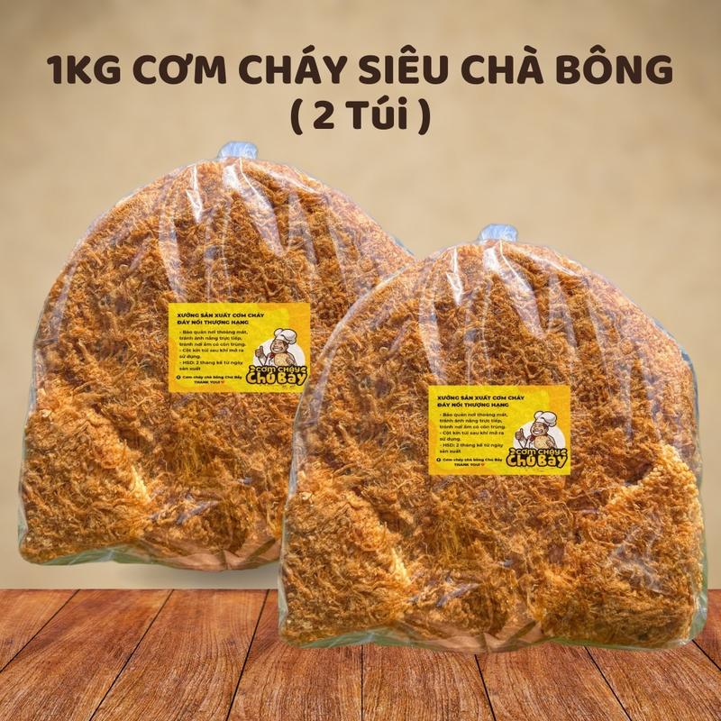 1KG cơm cháy đáy nồi siêu chà bông Chú Bảy