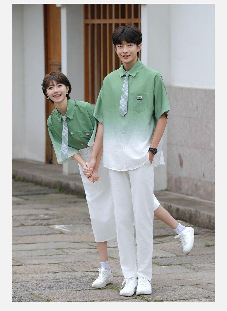 Product Introduction of Graduation Class Outfit Set - Trendy Gradient Color Short Sleeve Shirt |     School Uniform for Middle School Students, Performance & Recital |     Stylish Academic Wear (Boys & Girls) 18