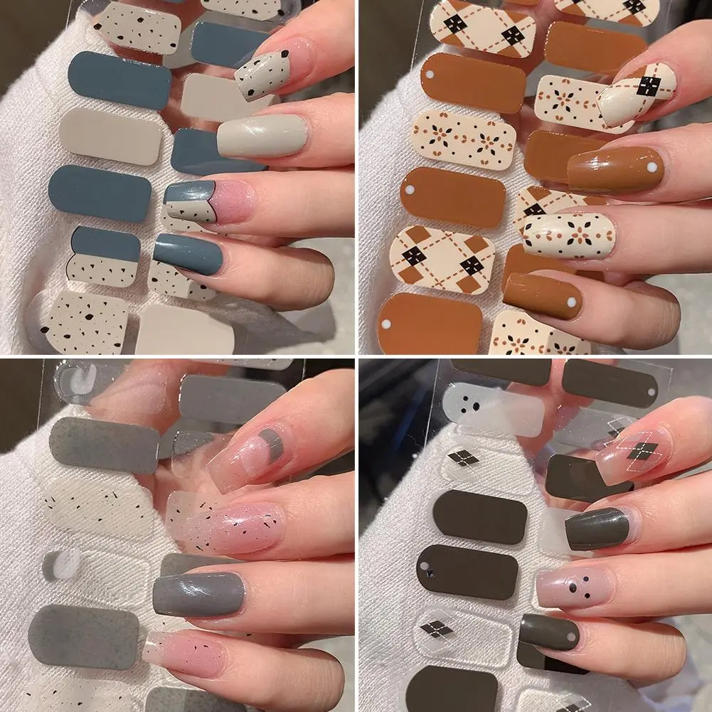Fashion Nail Wraps Self Adhesive Manicure Decoracion Nail Strips Nail Sticker Set Nail Art