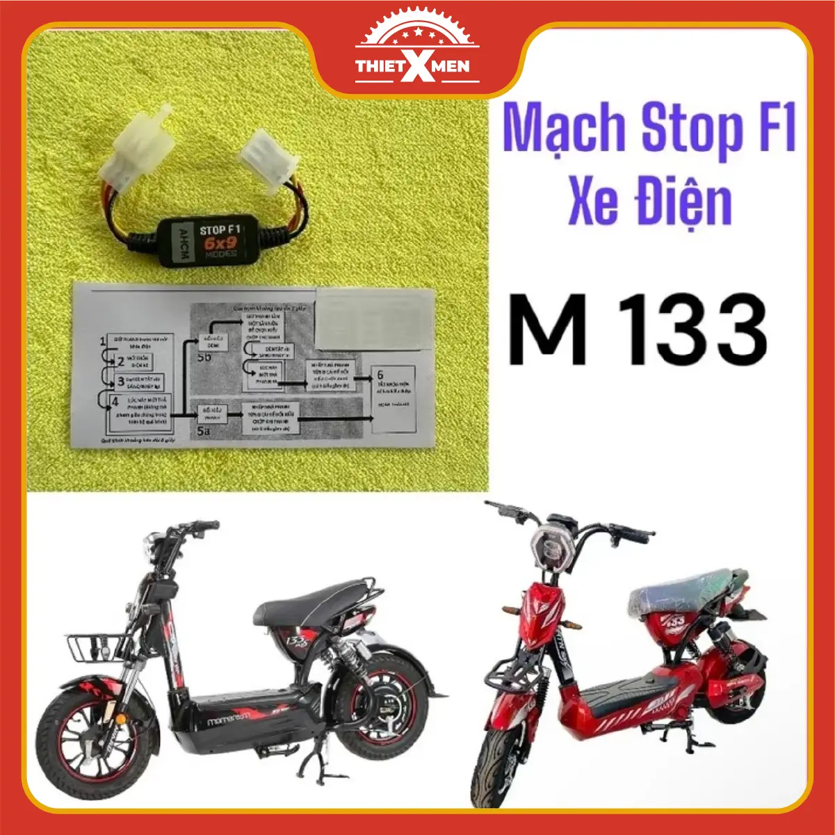 Mạch Stop F1 Đổi Nhiều Kiểu Chớp Cho Xe Điện M133 Và Các Xe Tương Tự Khác Phụ Kiện Phụ Tùng