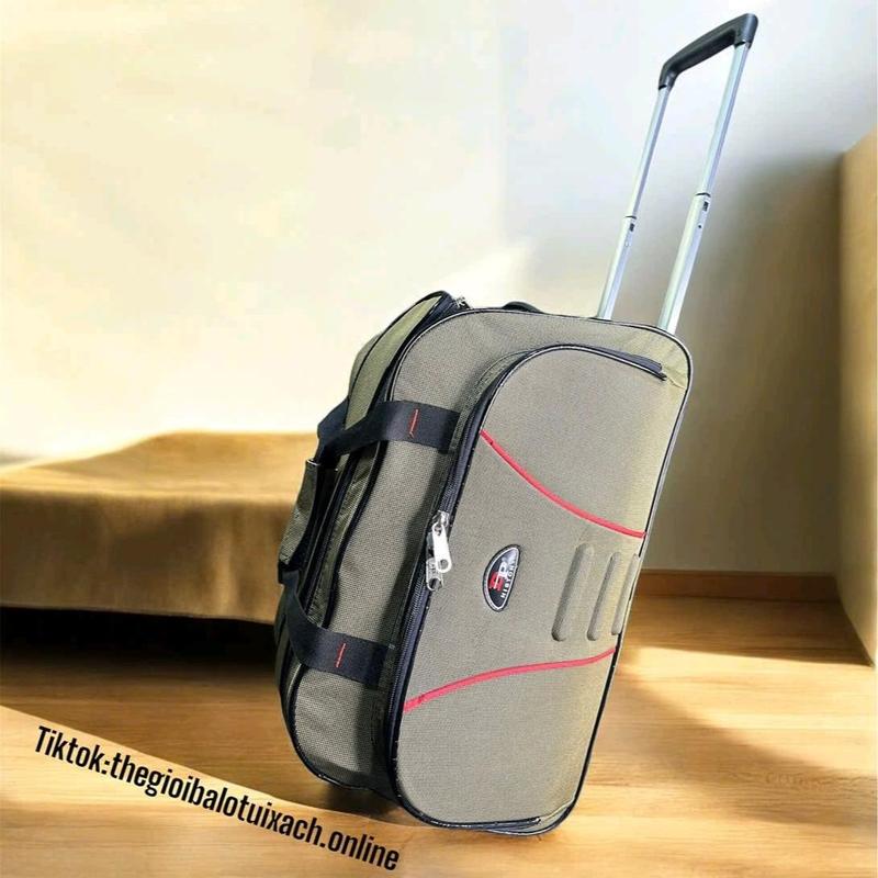 Túi Du Lịch Mã 2 Size Đại 3 Bánh Xe Chắc Chắn Vải Polyester PVC Sợi Tổng Hợp Chống Thấm Nước Khóa An Toàn Cho 20-30 Bộ Quần Áo Tiện Lợi & Bền Đẹp 55*35*30cm