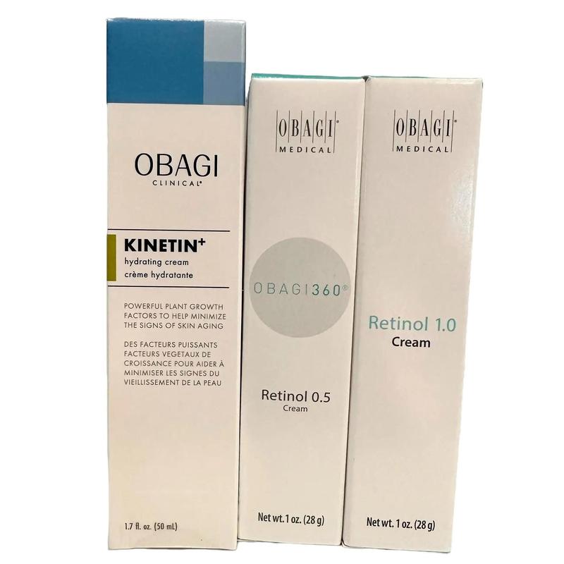 Combo Retinol Obagi 28g và kem dưỡng Obagi Clinical Kinetin+ Hydrating Cream 50ml hỗ trợ giúp phục hồi và giúp giảm lão hóa