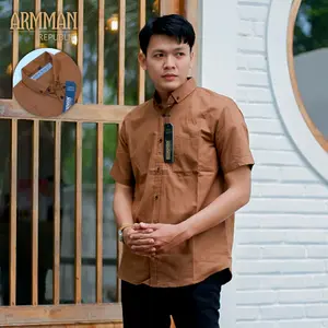 KEMEJA LENGAN PENDEK PRIA -ARMMAN REPUBLIC katun casual  formal  Distro Baju