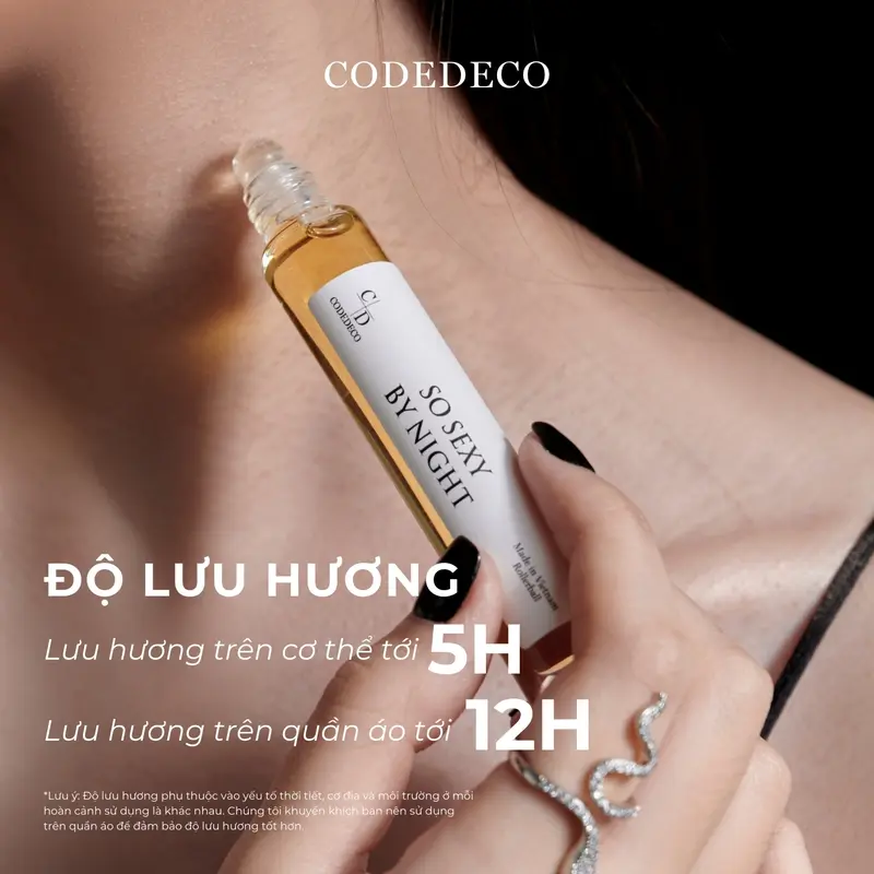 Tinh dầu nước hoa nữ CODEDECO So Sexy By Night 10ml dạng lăn Perfume Cosmetic 2