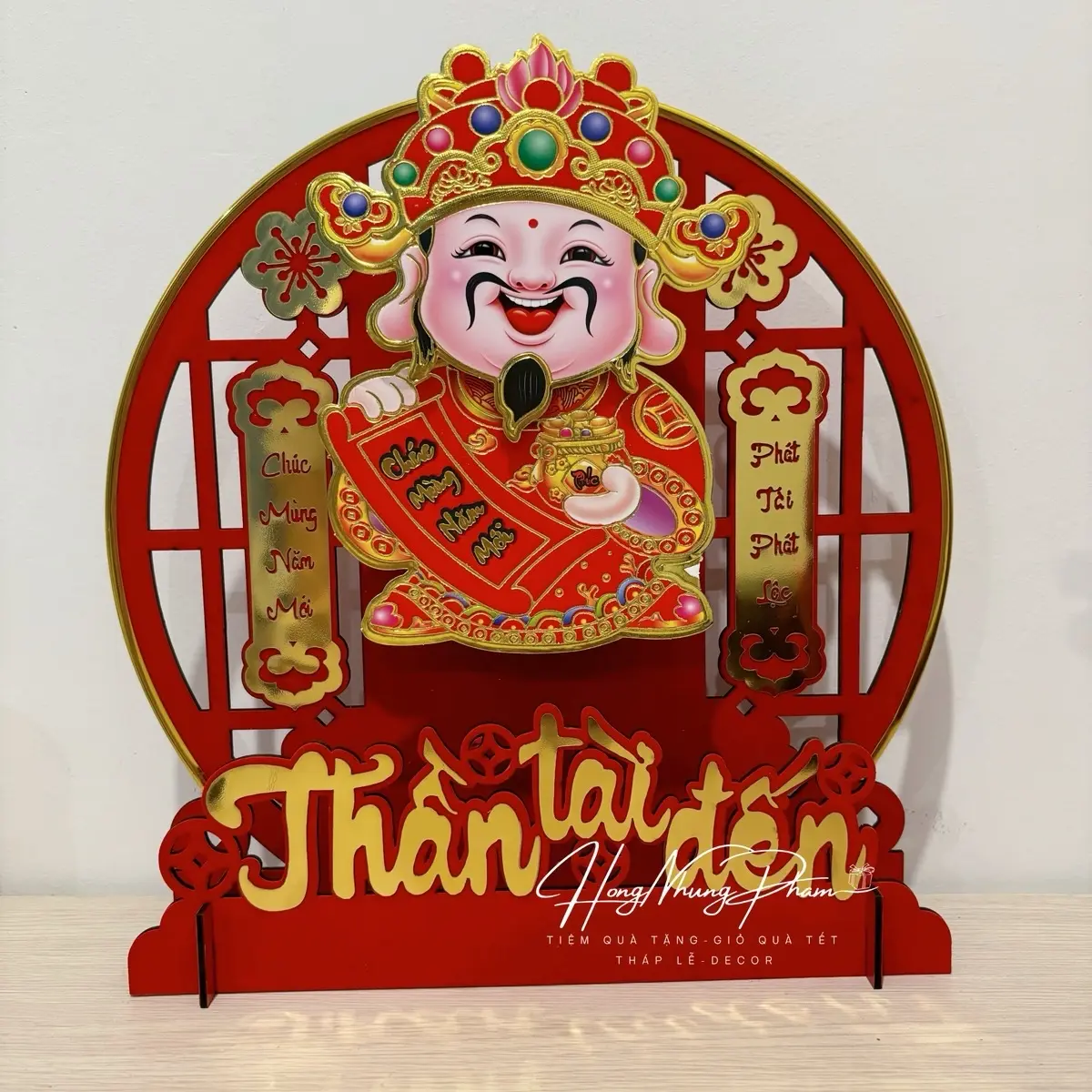 Thần tài để bàn lắc lư gọi Tài Lộc, Thần Tài may mắn decor trang trí decor Tết 2025.