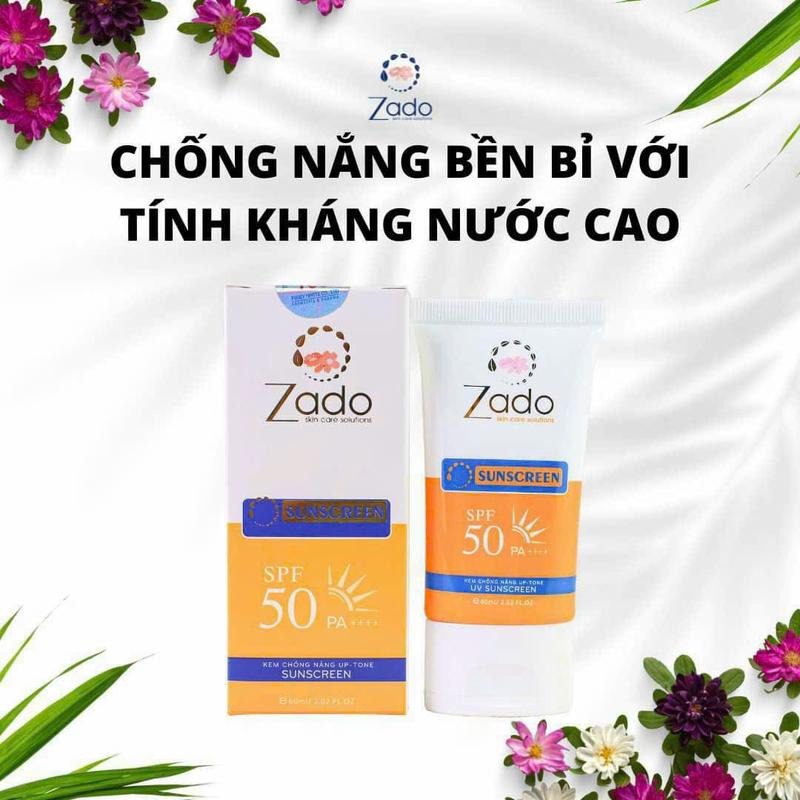 Kem Chống Nắng Zado 60ml SPF 50+ Nữ Làm Đẹp Da 0