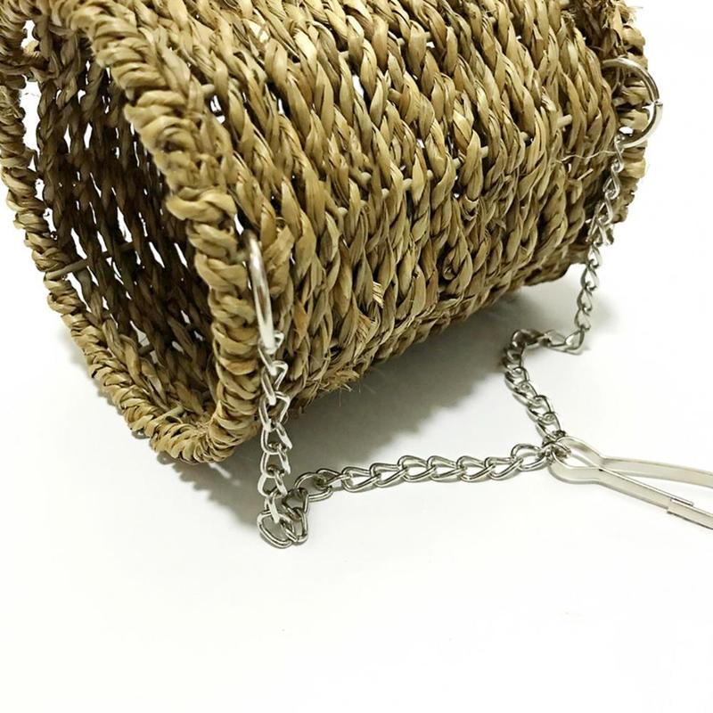 Product Introduction of Bird Nest Bed Grass Tunnel Hammock Hanging Parrot Pet Mascotas Hamster Cage Ornament Decoration Bird Accessories 3
