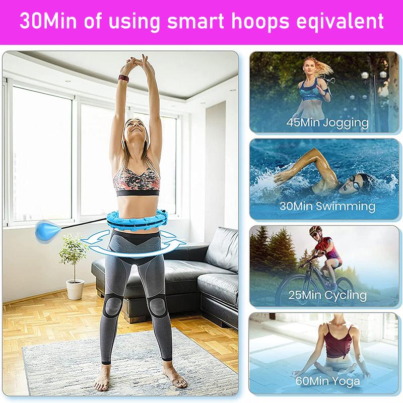 Product Introduction of Fitness Hoop Weights to Exercise At Home Sports Entertainment Sport Equipment Hulahp for Slimming Gym Ring Portable Body 4