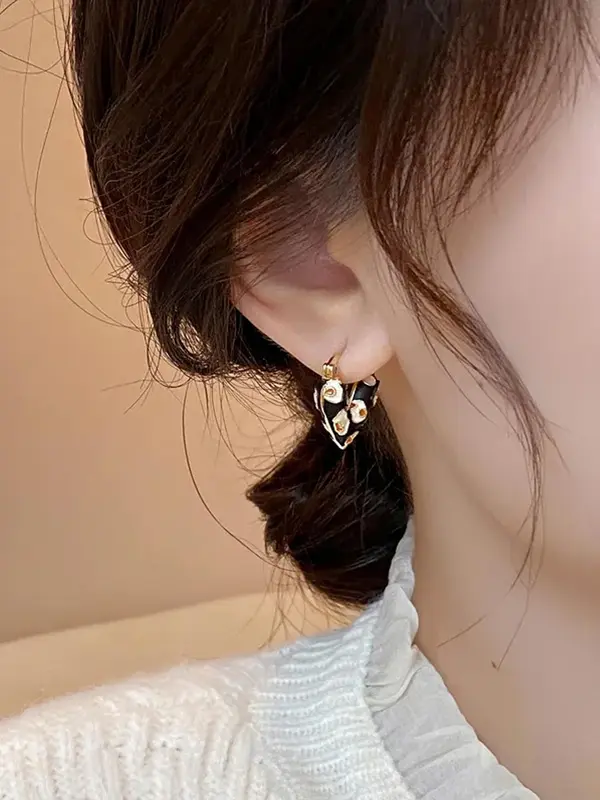 Heart Shaped Earrings, Fashionable Jewelry for Women, Daily Clothing Decor, Trendy All-match & Exquisite Jewelry for Birthday Gift 8