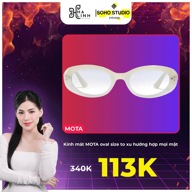 [6.6 Võ Hà Linh x SohoStudio Eyewear] Kính mát MOTA oval to tặng kèm bao da bảo vệ kính kích thước 39x140x21x139mm (CAO X NGANG X MŨI X CÀNG)