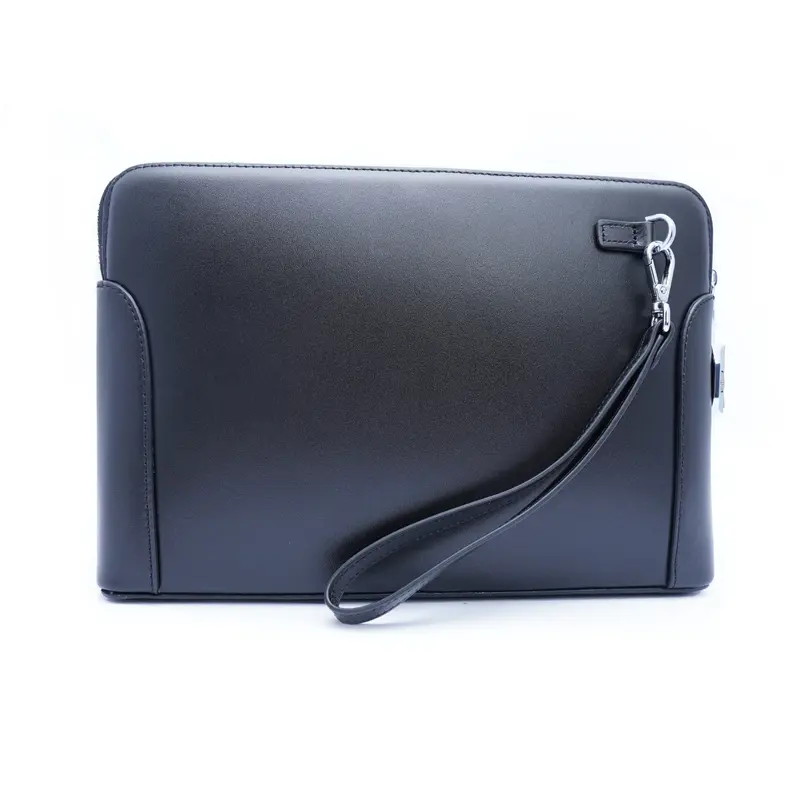 Túi kẹp nách nam da bò , clutch da cao cấp ví nam cầm tay khóa số tự động TB01 1