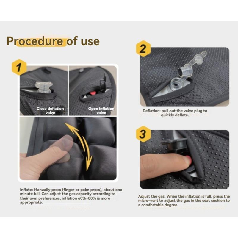 Product Introduction of New Inflatable Travel Cushion Anti-Slip Breathable 3D Air Cell Seat Cushion Comfortable Portable Travel Seat Cushion Office Chair 20