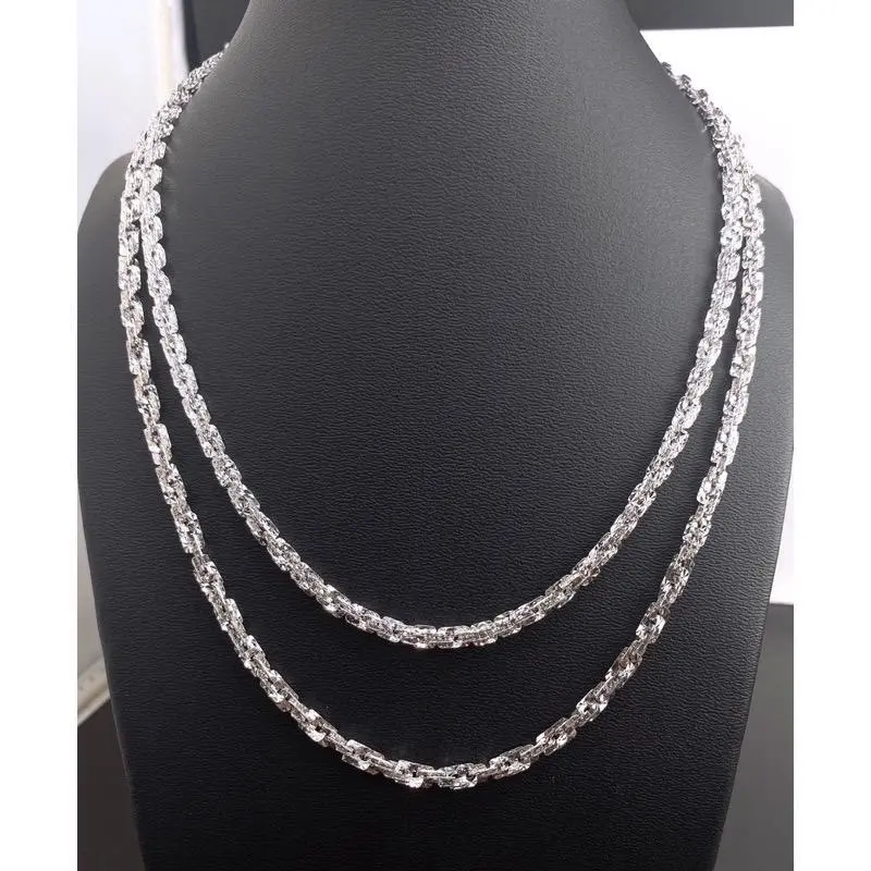 Dây Lá Vuông Xoắn Hoa Thị Đủ Cỡ Bạc S950 - Ngọc Kim An Jewelry 5