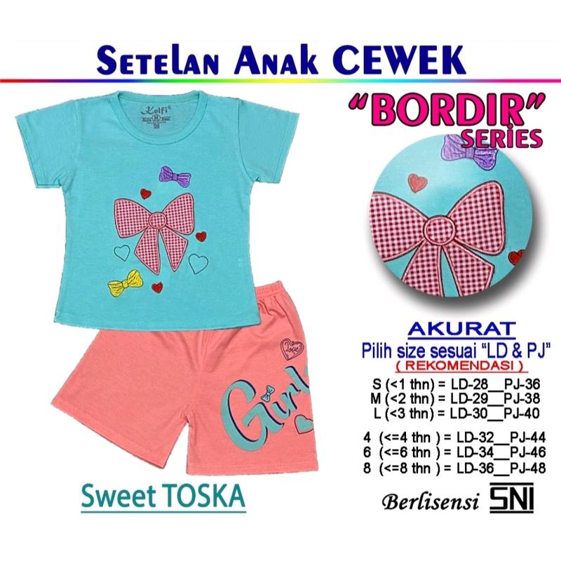 KELFI SETELAN / SET BAJU ANAK CEWEK BORDIR USIA 1- 8 TH "SWEET EDITION" 3