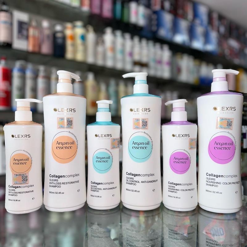 Dầu gội xả Olexrs Hair Salon Argan oil Essence mẫu mới 2024 500ml/960ml Phục hồi hư tổn