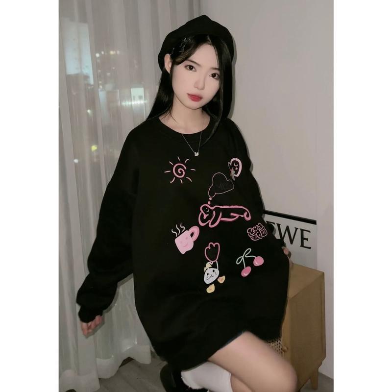 [TOSUN] Áo nỉ sweater chất nỉ bông hoạ tiết Cầu Vồng dễ thương form rộng unisex S17 8