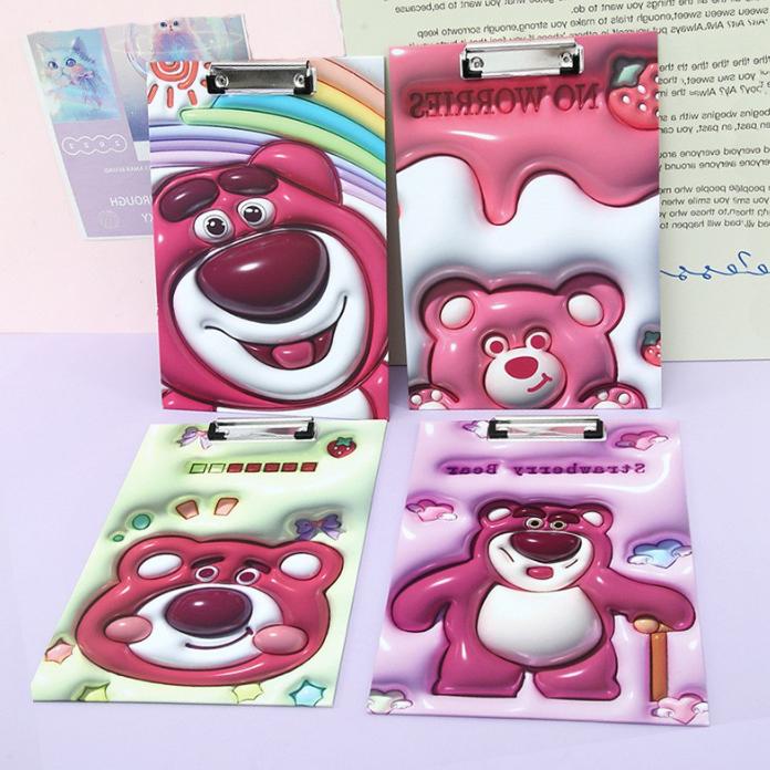 BISA COD 6302 Papan Ujian Motif Karakter 3D / Cute Stationery Exam Board 4