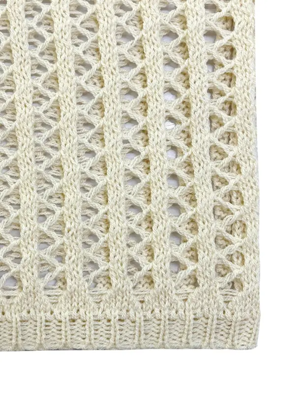 Women's Plain Hollow Out Scallop Trim Drop Shoulder Sweater, Casual Long Sleeve Boat Neck Jumper for Spring & Fall, Fashion Women's Knitwear for Daily Wear 6