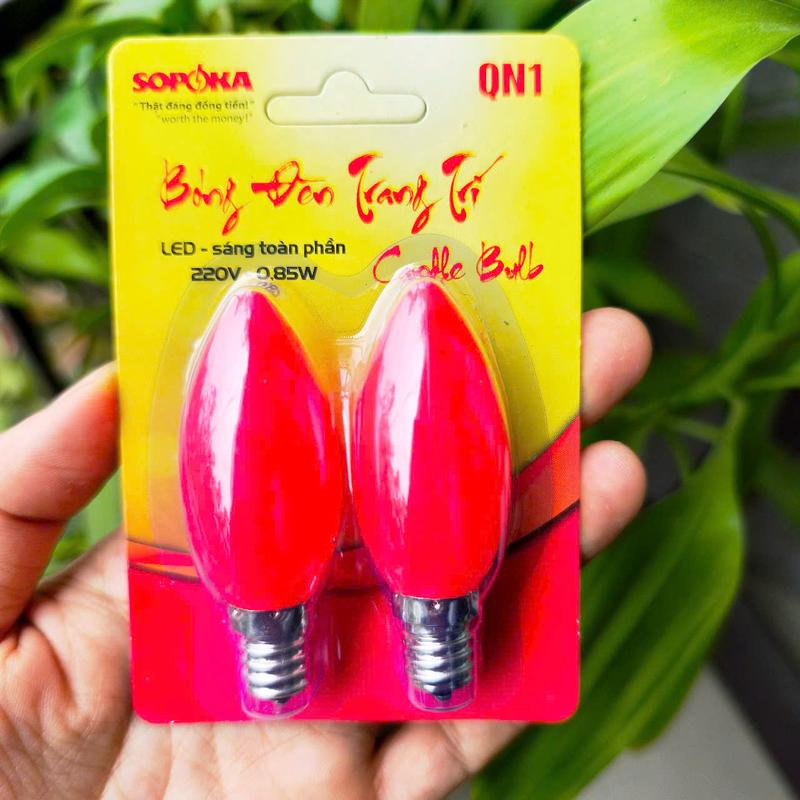 Vỉ 2 Bóng Đèn Led Quả Nhót SOPOKA Cho Đèn Thờ Đuôi E12