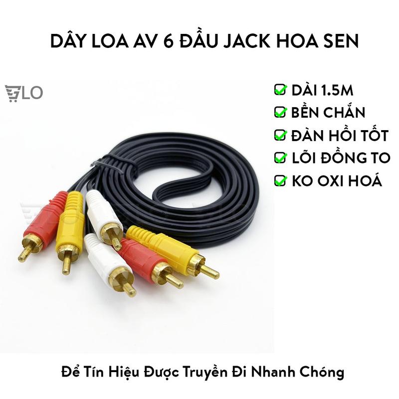  Dây Tín Hiệu Âm Thanh: 3.5 Ra 2 Đầu AV 4 Đầu AV 6 Đầu AV - Kết Nối Âm Thanh Hình Ảnh Chuẩn RCA Siêu Bền Chống Nhiễu 