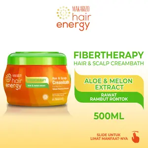 Makarizo Hair Energy Fibertherapy Hair & Scalp Creambath Aloe Melon 500 mL / Haircare / Perawatan / Vitamin