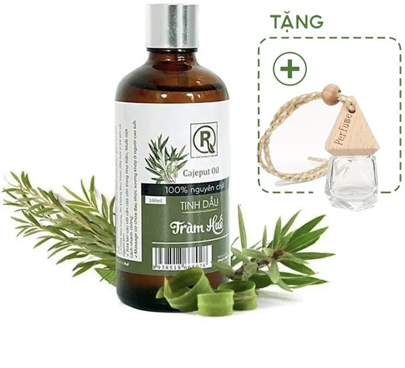 Tinh Dầu Tràm Huế 100ml tặng vỏ dây treo kim tuyến 8ml 0