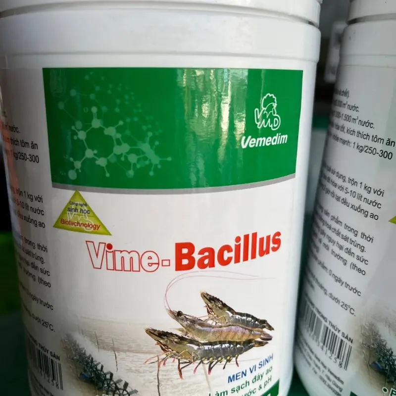 Bacillus men xử lí đáy ao, ổn định pH, phân huỷ đáy ao lon 1kg 1