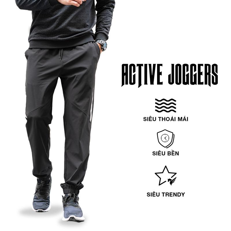  Quần gió nam TORANO can phối màu phom dáng slimfit cạp và ống quần bo chun co giãn 4 chiều ACTIVE JOGGERS Menswear. Sport Tổ Ong Gym Tập Gym 
