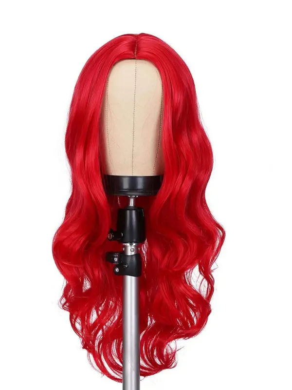Women's Long Curly Synthetic Wigs, Wigs for Cosplay Party, Anime or Costume Party, Striking Natural Fluffy Hair Wigs without Bangs for Daily or Party, Heat Resistant Fiber Hair Wigs 3