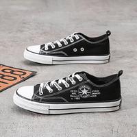Gambar Beeyoo Sepatu Sneakers Formal Casual Wanita Sepatu Kanvas Fashion Wanita Sepatu Kets Sekolah Olahraga WK207 Karet Shoes - HITAM-PUTIH, 36 dari beeyoo Kota Tangerang 3 Tokopedia