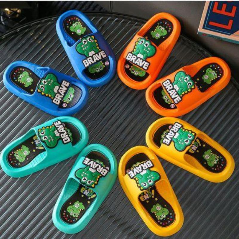 Dép Lê Bé Trai Bé Gái từ 3 đến 9 tuổi Hình Khủng Long Đế Mềm