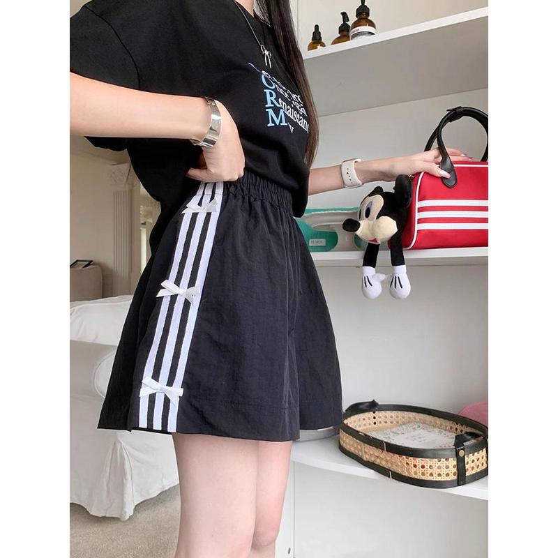 Ice Silk Quick-Drying Wide-Leg Pants Women's Summer Thin Loose plus Size Casual Fitness Yoga Hot Pants Sports Pants 5